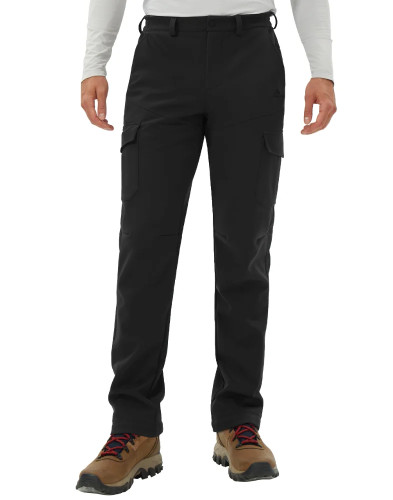 Pioneer Camp Men's Fleece-Lined Snow Pants in Black