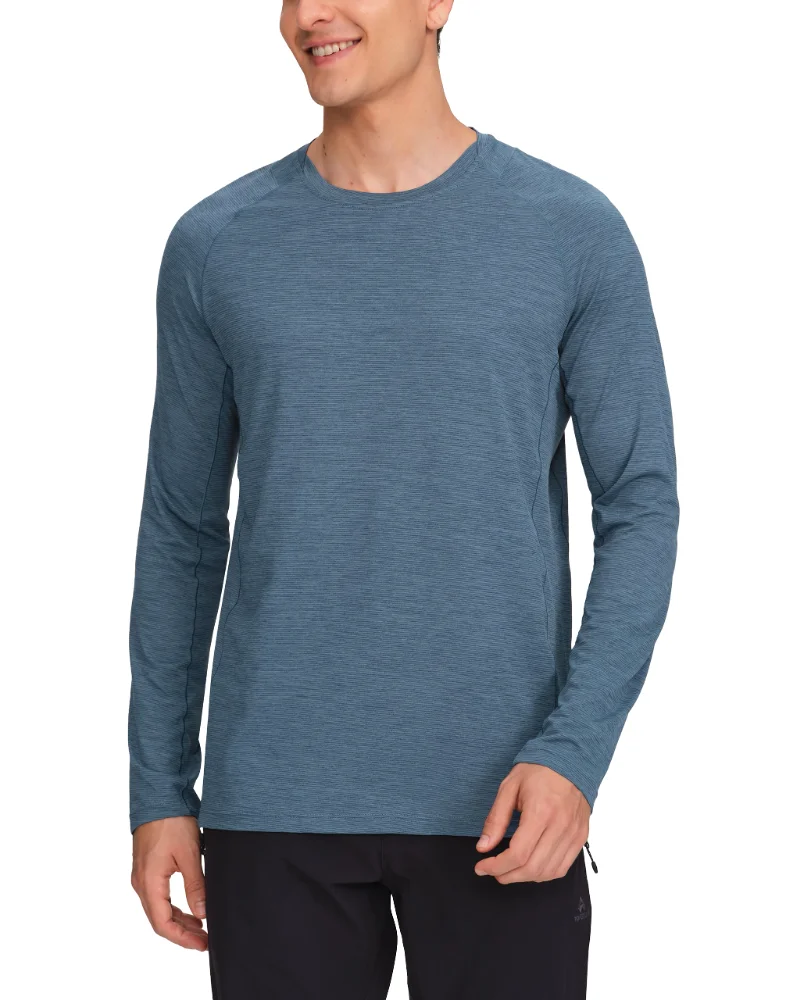 Pioneer Camp Men's Quick-Dry Long-Sleeve Shirt, adriatic blue