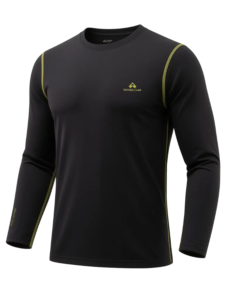 Pioneer Camp Men's Quick-Dry Long-Sleeve Shirt, black