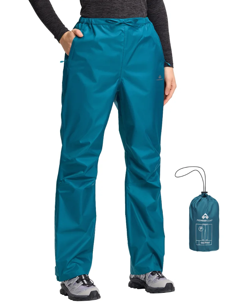 Pioneer Camp Women's Waterproof Trousers, green blue